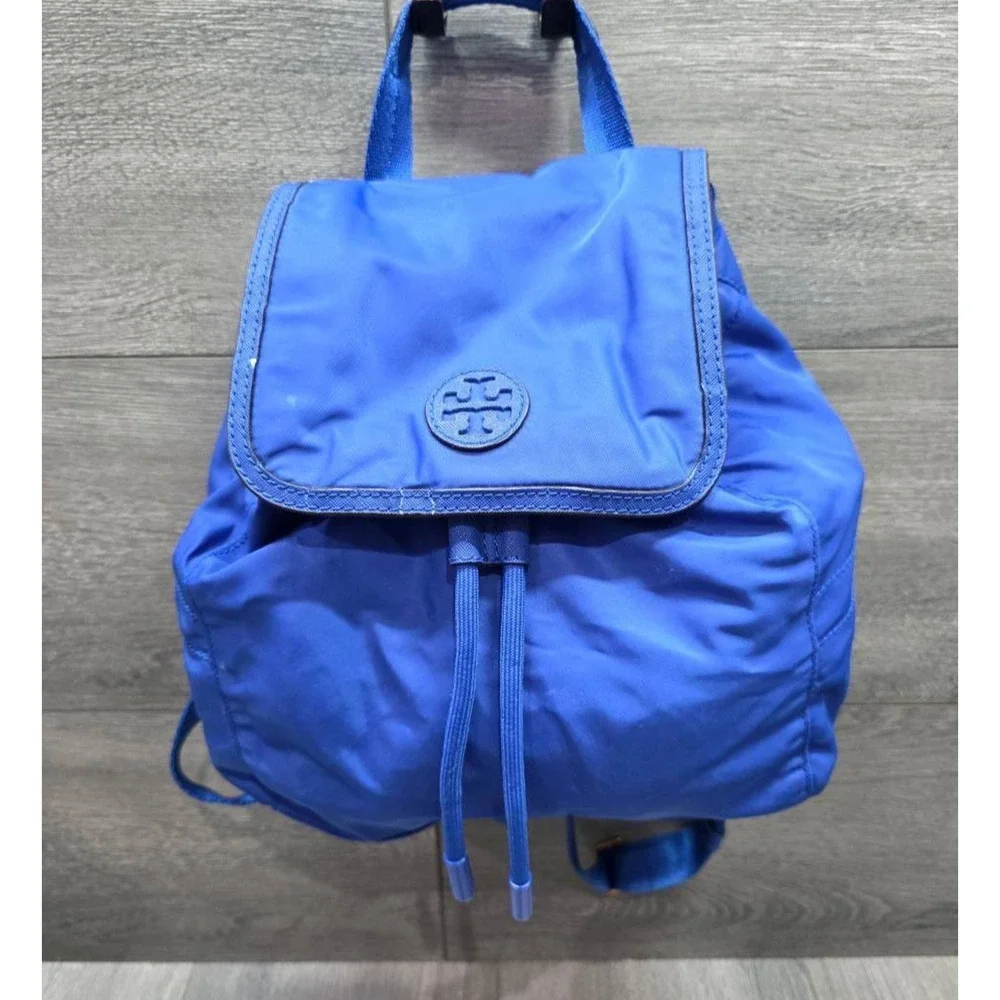 Tory Burch Scout Medium Nylon Backpack Royal Blue B0000667